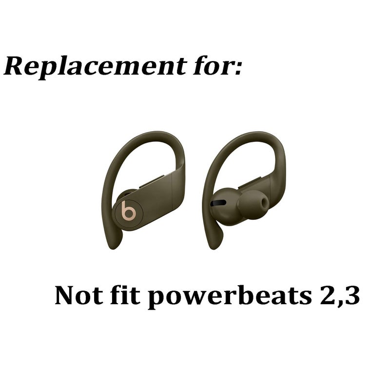 luakesa Replacement Eartips Silicone Earbuds Buds Set for Powerbeats Pro Beats Wireless Earphone Headphones,4 Pair (Moss) - Image 2